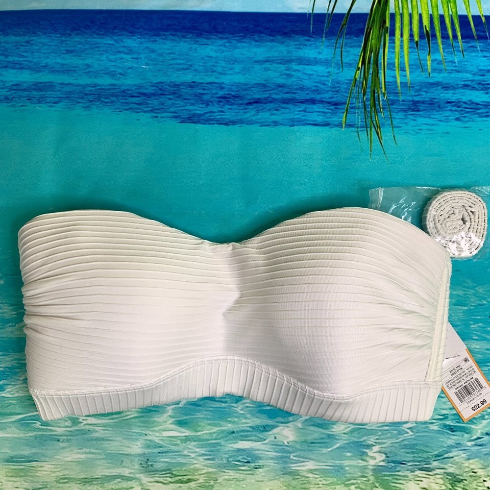 Kona Sol White Bikini Top Medium CC-011